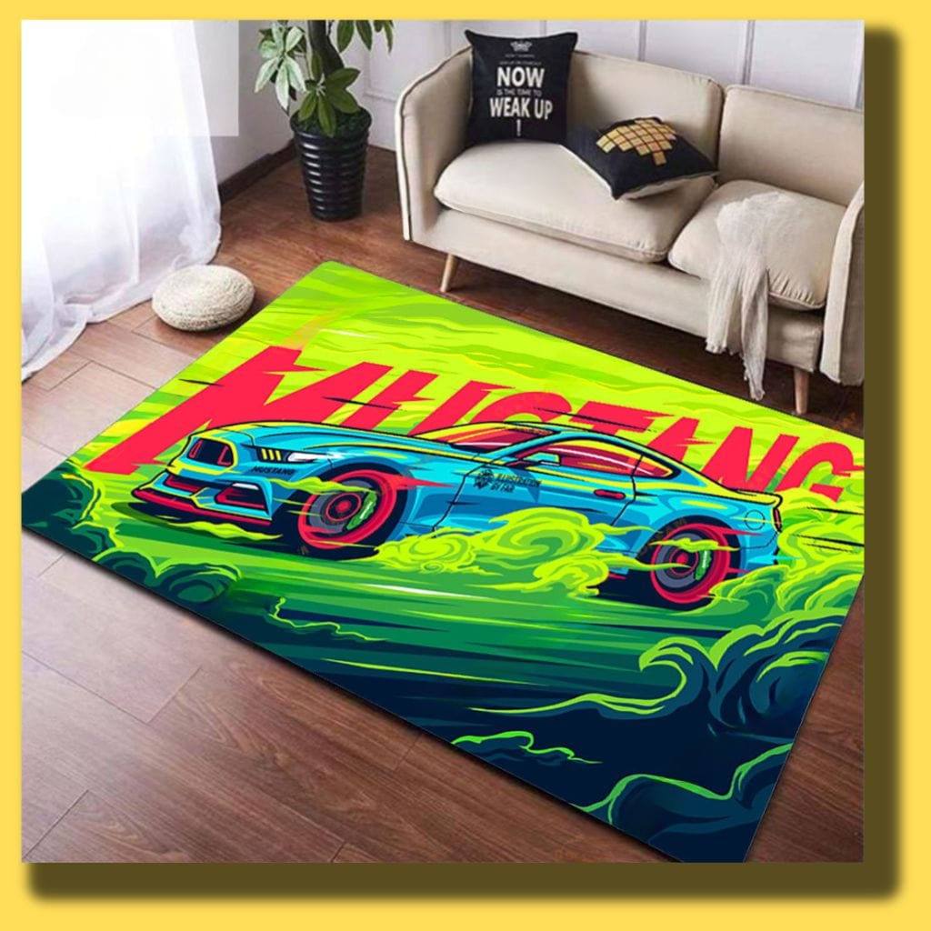 Tapis Chambre Garçon Voiture MUSTANG