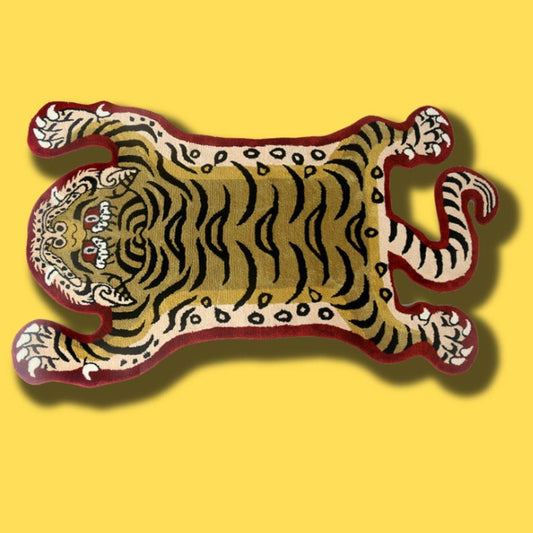 Tapis Enfant Tigre Noir en 3D 100X60cm